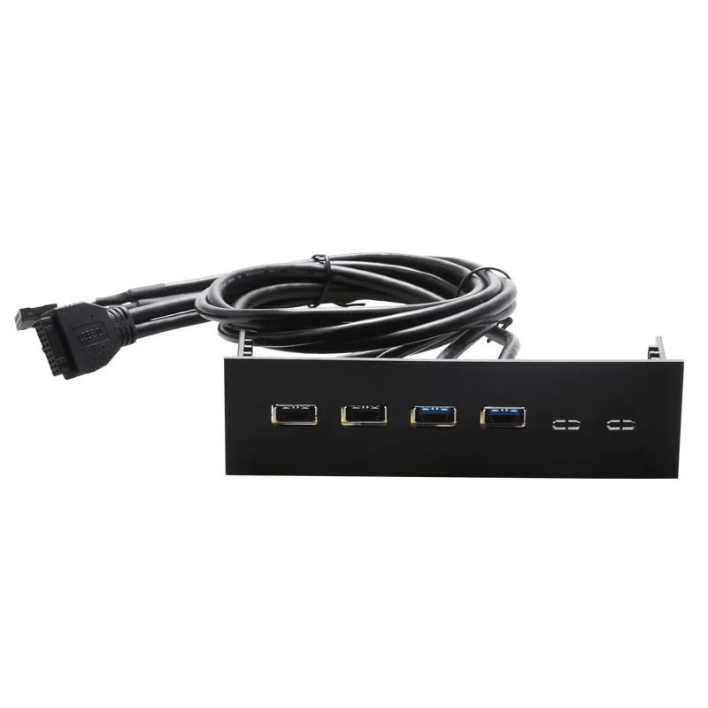 2 قطعة لوحة أمامية للكمبيوتر مقاس 5.25 بوصة مع 2 USB3.0 2 USB2.0