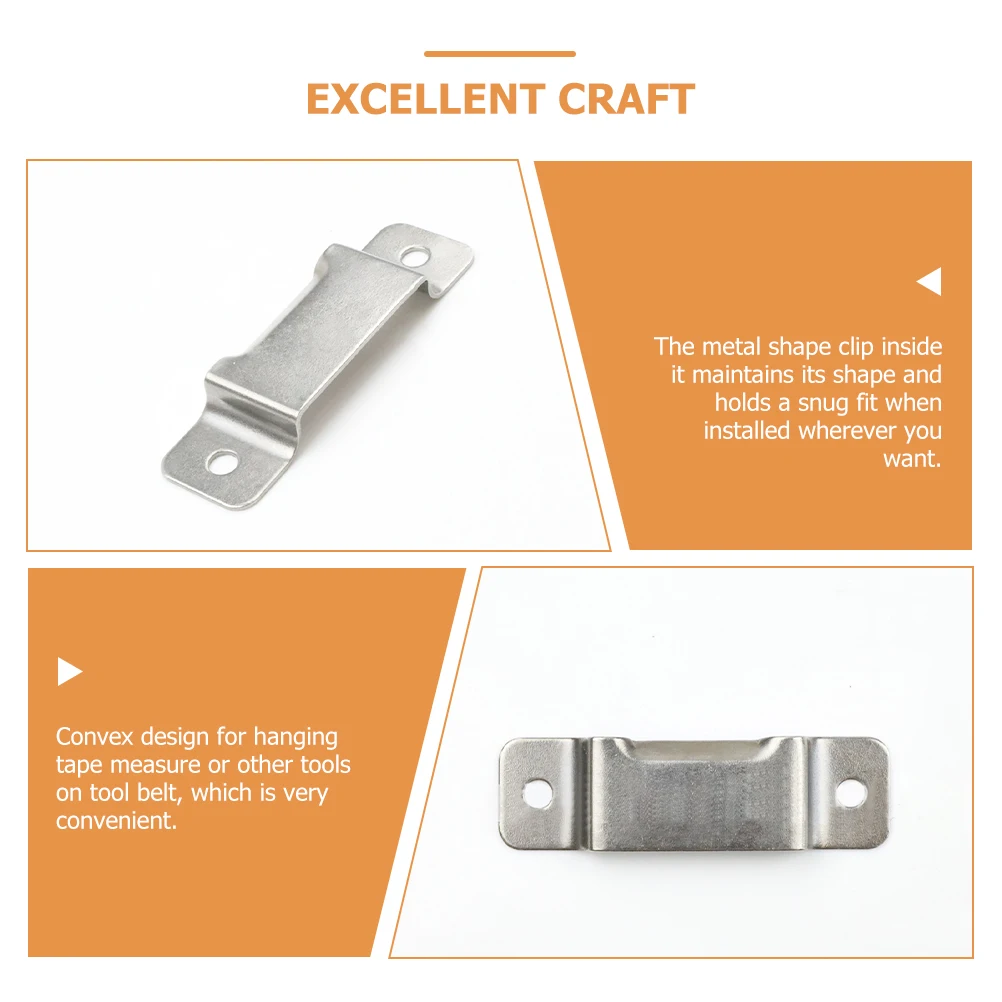

Набор из 15 металлических держателей для рулетки: крепление на ремень, карман, для инструментов, для лестницы, стены, рабочего стола, ящика для инструментов, гаража