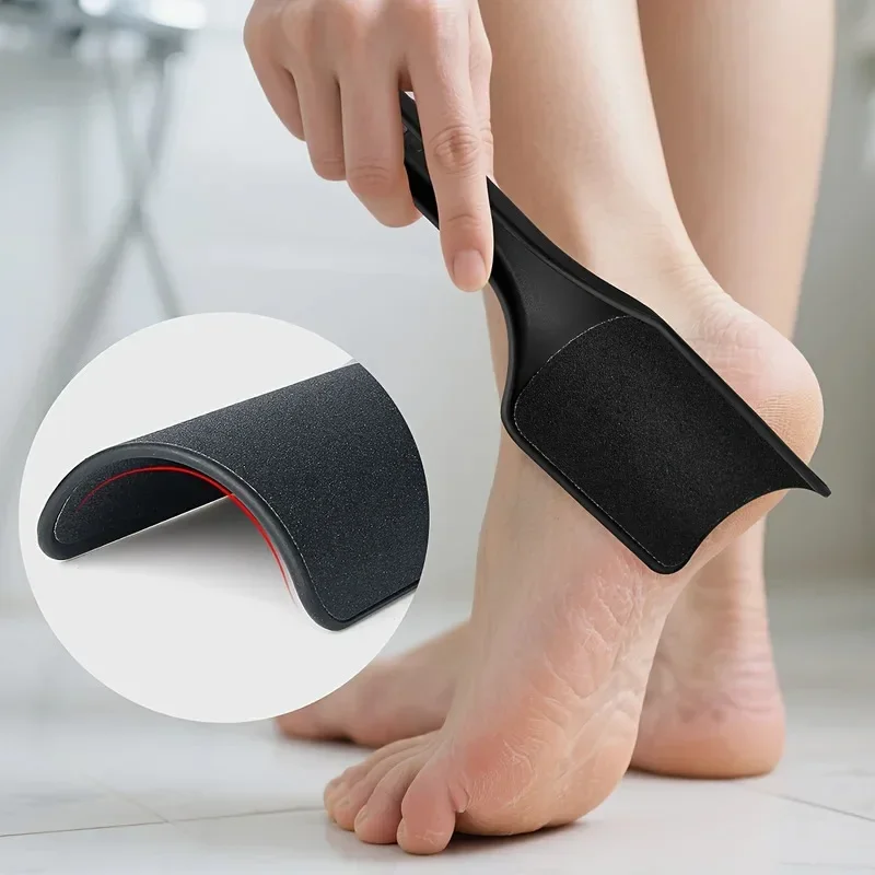 Planche de gommage professionnelle incurvée Double face, outil d'élimination des peaux mortes, grattoir pour les pieds, épurateur de pieds en plastique domestique, soins des pieds