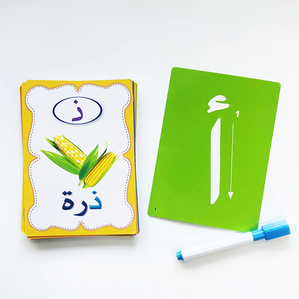 1 مجموعة الكلمات العربية بطاقات فلاش للأطفال التعليمية الحسية التعلم المعرفي رياض الأطفال بطاقات فلاش لعبة الكلمات العربية