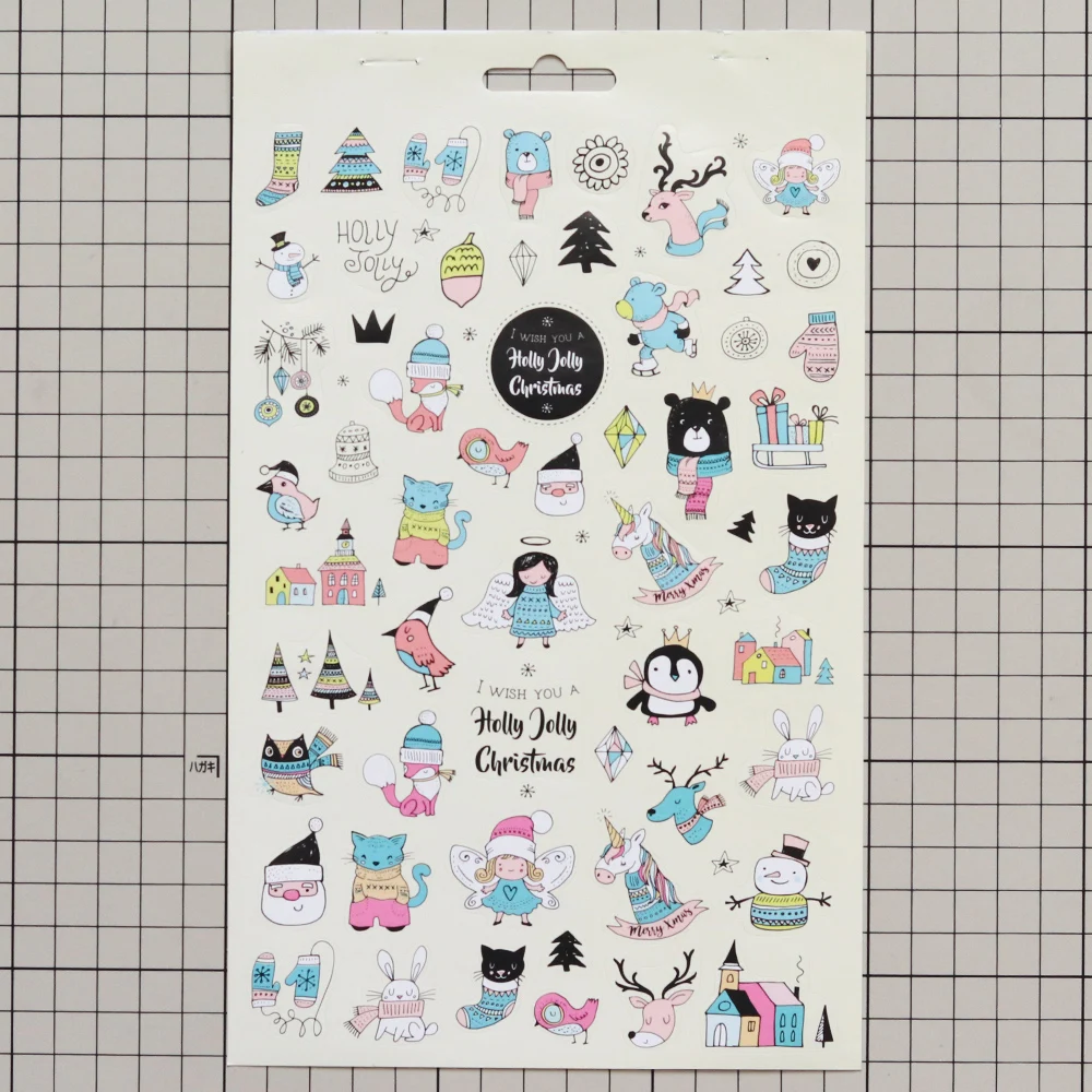 Creative Path 200 Stück Selbstklebende Scrapbooking-Weihnachtsaufkleber 6 Blätter Frohe-Weihnachten-Aufkleberbuch für Journaling und Kartengestaltung – Detail 14