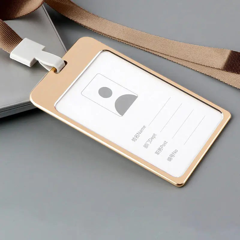 حاملي بطاقات العمل الموظفين بطاقة الائتمان غطاء بطاقة الهوية حافظة العمل شارة الهوية غطاء البطاقة حقيبة النساء الرجال سبائك الألومنيوم #4