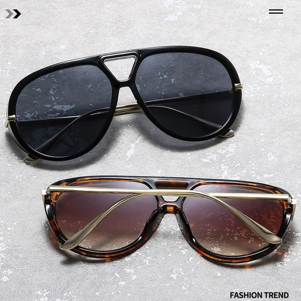 

Fashion Irregular Large Frame Sunglasses Leopard Print Pilot Multicolor Lenses Eyewear Retro Shades UV400 Sun Glasses Beachside