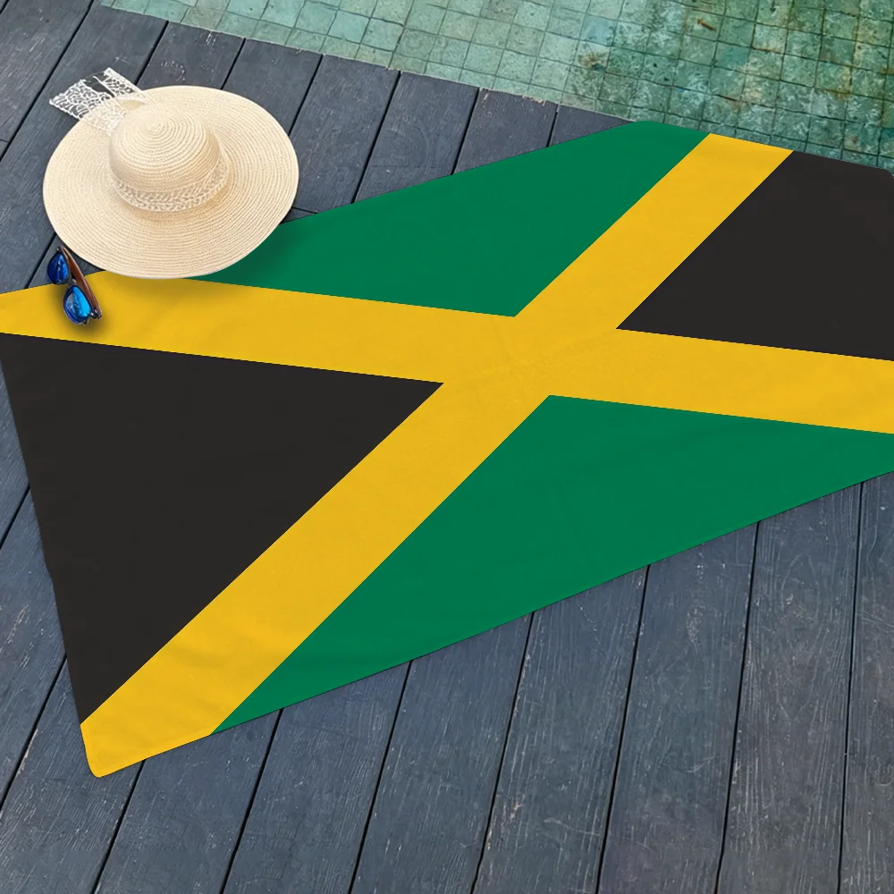 Nation Flag of Jamaica Beach T - Travel Accessories For Jamaica ulasan dan harga
