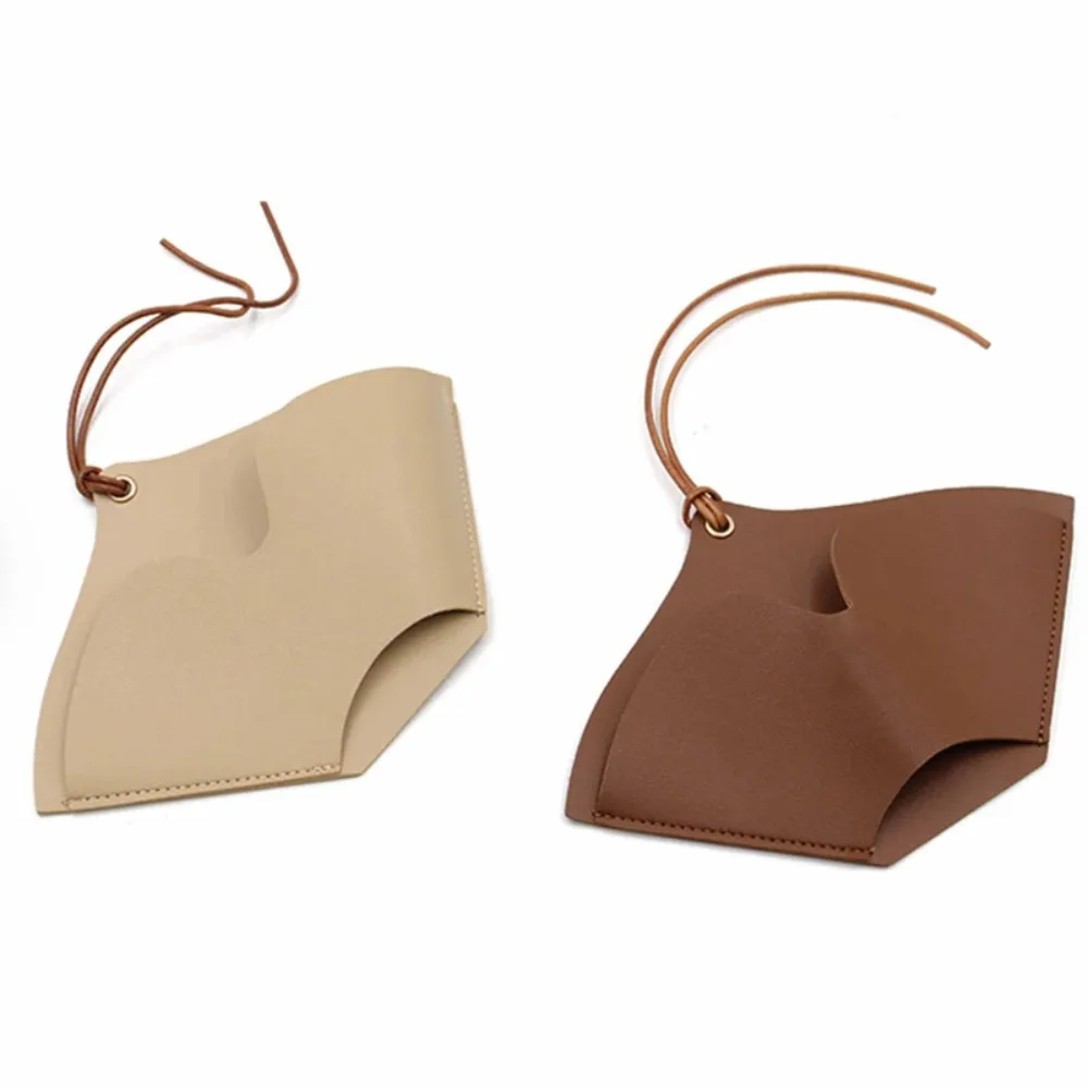 1PC Durable PU Leather Coffee Filter Paper Holder, Universal Storage Hanging Bag for Home and Cafe