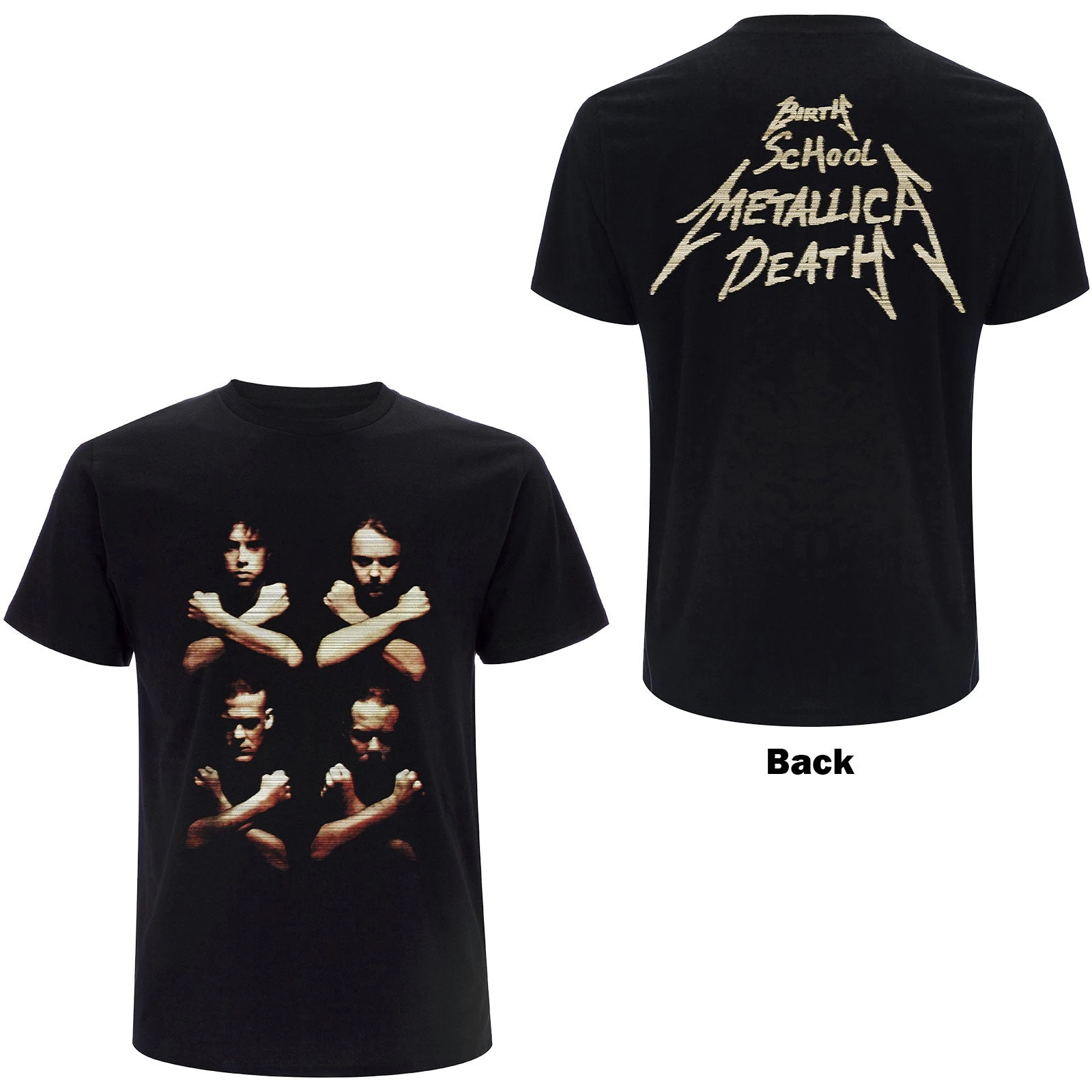 Birth Death Crossed Arms Metallica Band T-Shirt Cotton Graphic Tee Men Women Summer Streetwear
