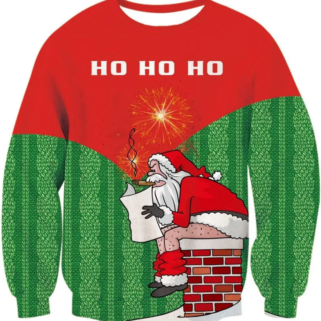 Hot sales Animal Goat Graphic Christmas Sweater Fashion Pet Cat Dog Sweatshirts For Women Clothes Xmas Boy Gift Pullovers Tops