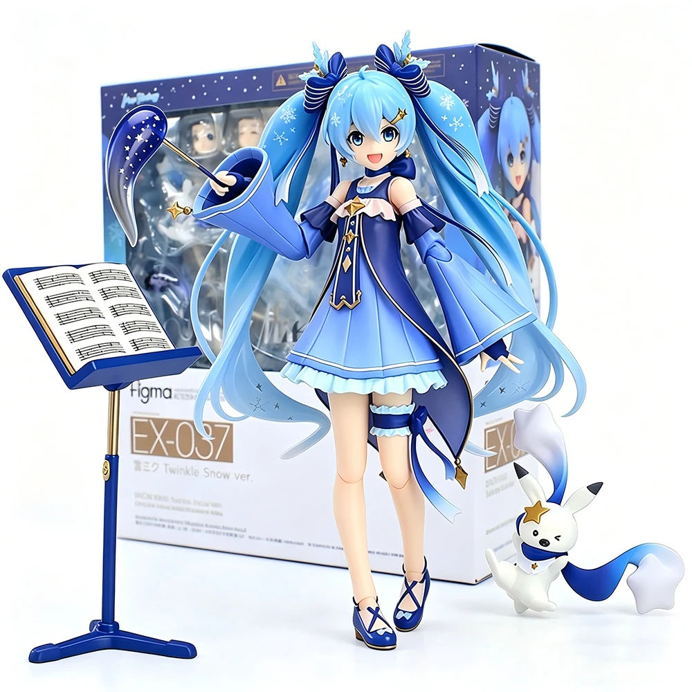13-センチメートル初音ミクウサギ雪音フィギュア-ex-037-アニメきらきら雪モデル人形シーン装飾玩具ギフトコレクション装飾品-pvc