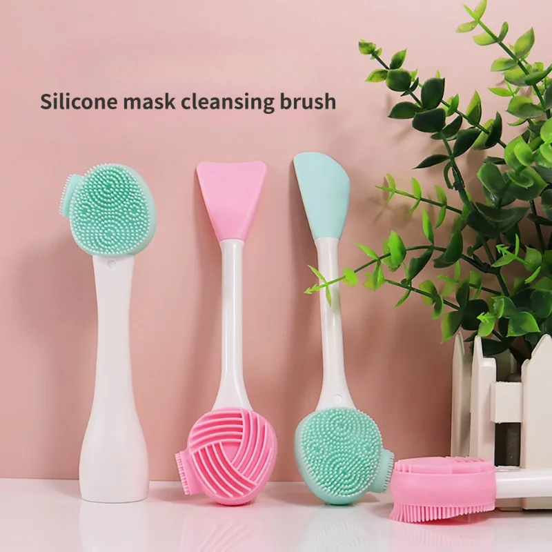 1PC Multi-purpose Cleansing Brush Facial Mask Spatula Blackheads Acne Remover Makeup Cleansing Silicone Face Variety Brush Heads