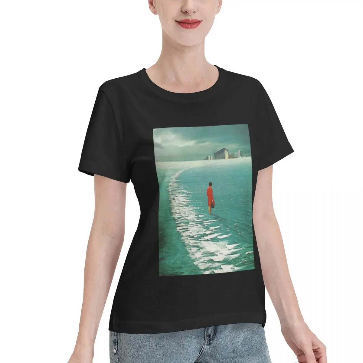 Affordable Waiting For The Cities To Fade Out Women's T-shirt Cool Comfy Daily Top