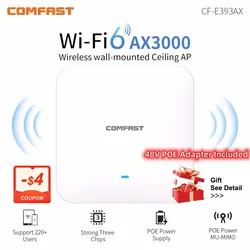 Comfast CF-E393AX 3000Mbps Gigabit WiFi 6 Wireless Ceiling AP Dual Band 2.4G+5Ghz 802.11AX Wifi 6 Access Point Router Booster AP
