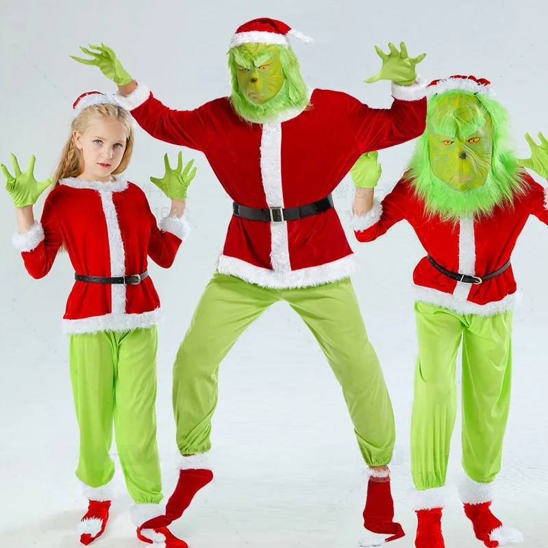 

Костюм Санта-Клауса Cisas для мужчин, большой размер, наряд Cisas, детский костюм Cisas для выступлений