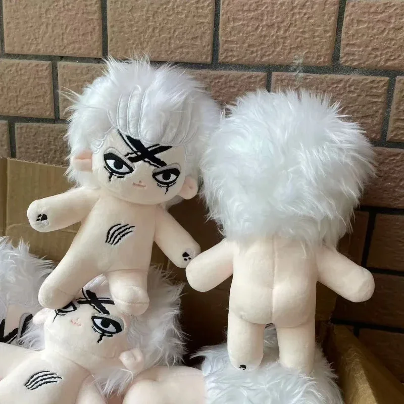 Anime relleno Dr. Stone: Science Future figura Dr. Xeno 20cm vestir muñecas de algodón coleccionables marionetas de peluche juguetes para niños regalos