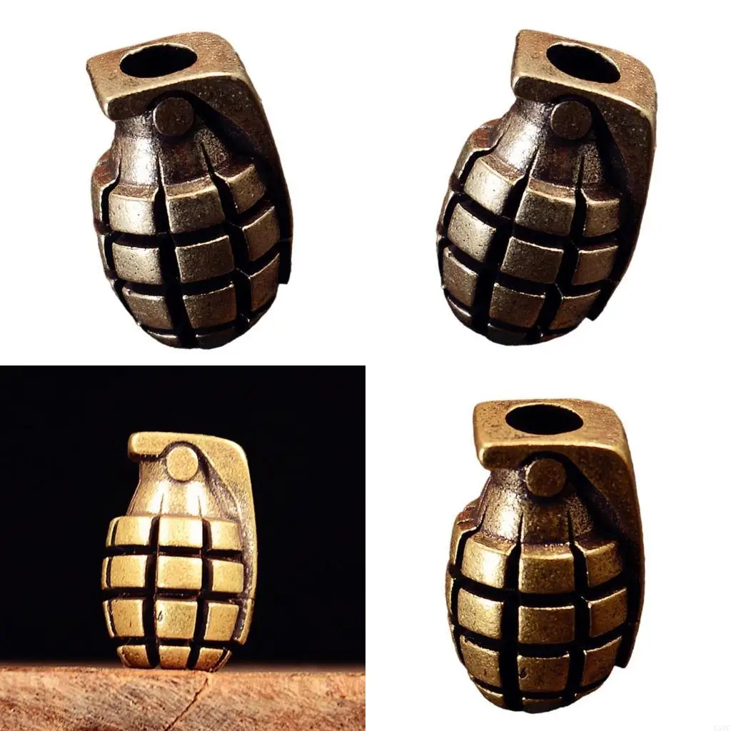 

L5YC Unique Grenades Metal Beads Pendant for Paracord and DIY Enthusiasts Jewelry Making Paracord Bead