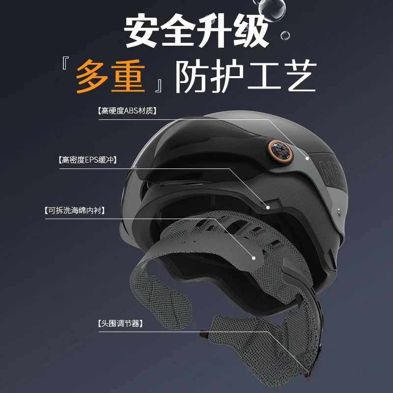 Casque de vélo électrique pour hommes et femmes, moto, scooter électrique, demi-casque, été