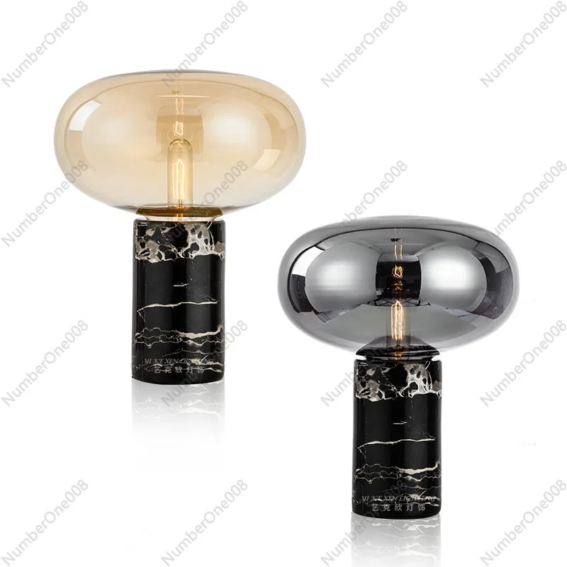 

Постмодернистский минималистский дизайнерский декор для спальни, гостиной, стеклянный шар, абажур, мраморная настольная лампа