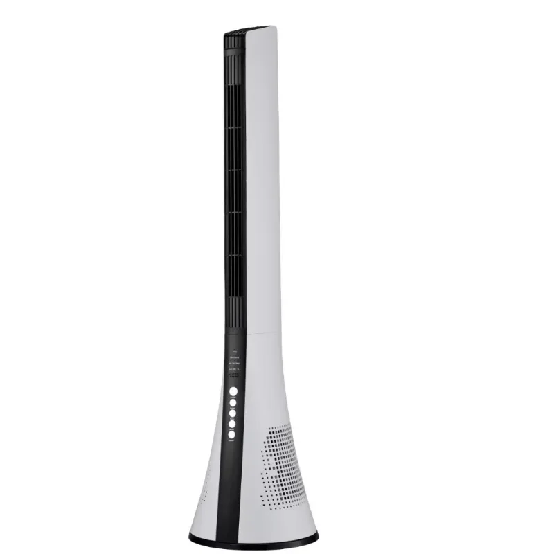 Intelligent bladeless base tower fan with remote control air purifier circulator