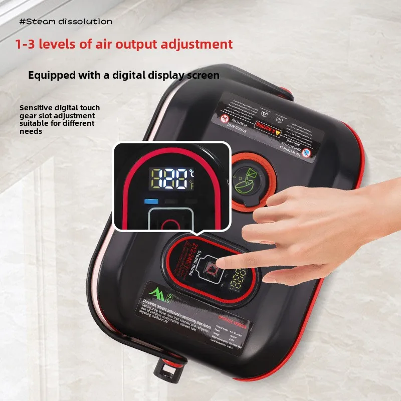 منظف بخار احترافي بدرجة حرارة عالية مع خزان مياه 1200 مل لشحوم المطبخ والبقع وتطهير الضغط والاستخدام المنزلي