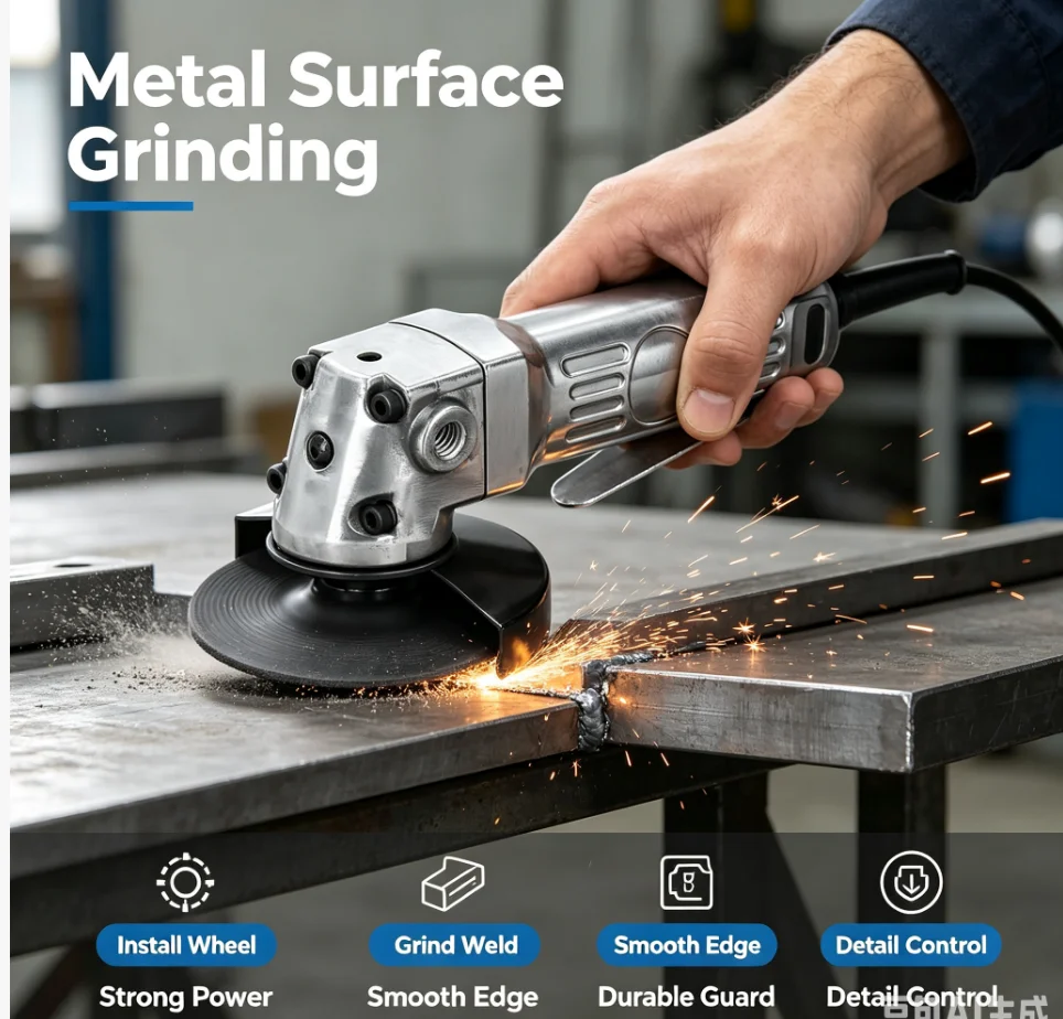 Power Tools Pneumatic - 4in Angle Grinder Pneumatic Angle Grinder