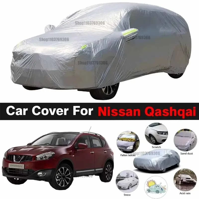 Full Car Cover Outdoor Sun Shade Anti-UV Snow Rain Dust Prevent SUV Cover Windproof For Nissan Qashqai Dualis