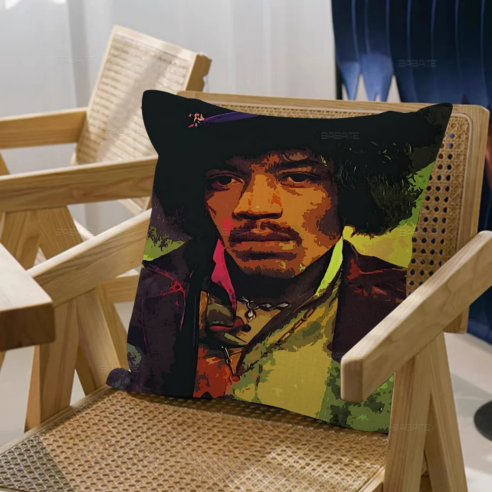 Jimi Hendrix Pillowcase Toon Gift Cushion Cover Bedroom Home Sofa Chair Seat Decor Pillow Case