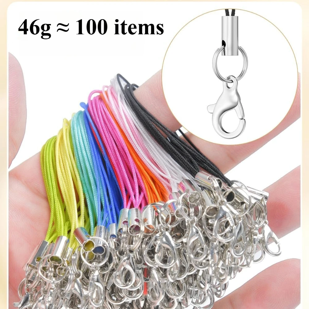 Lobster Clasp Phone Charm Straps DIY Jewelry Accessories For Phone USB Flash Drive Keychain Handmade Craft Supplies