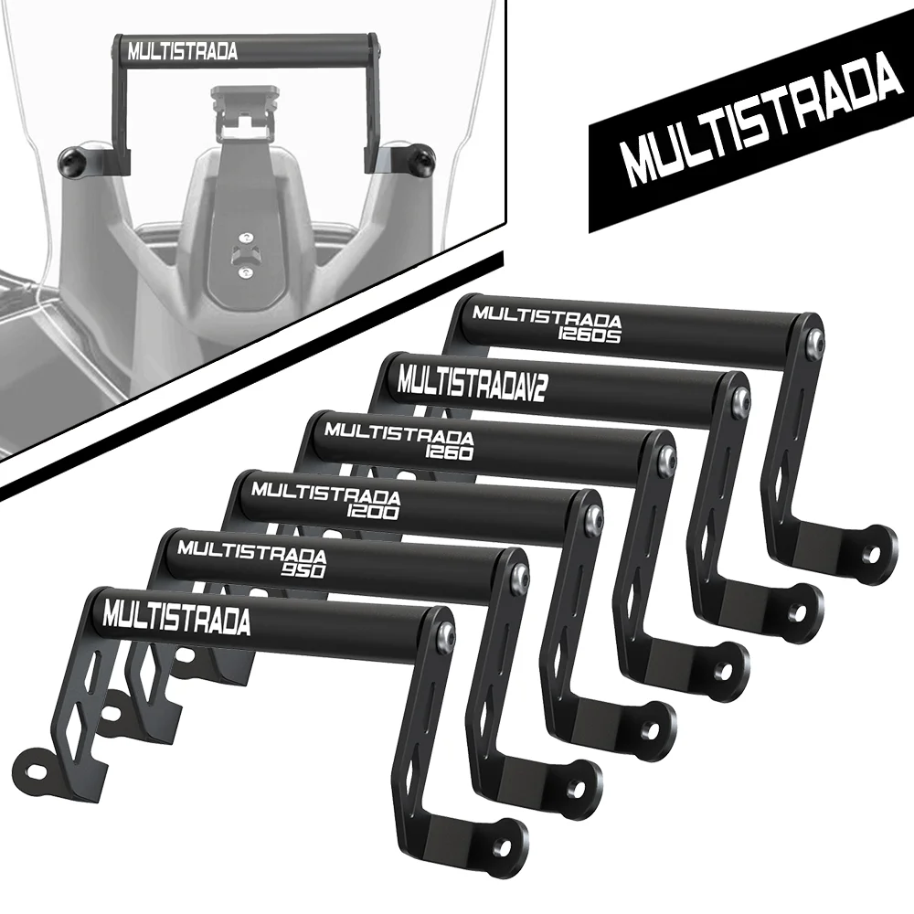 

2025 For Ducati Multistrada 950 1200 Enduro 1260 V2 Navigation Mount GPS Phone Holder Stand Bracket Motorbike Handlebar Clamp