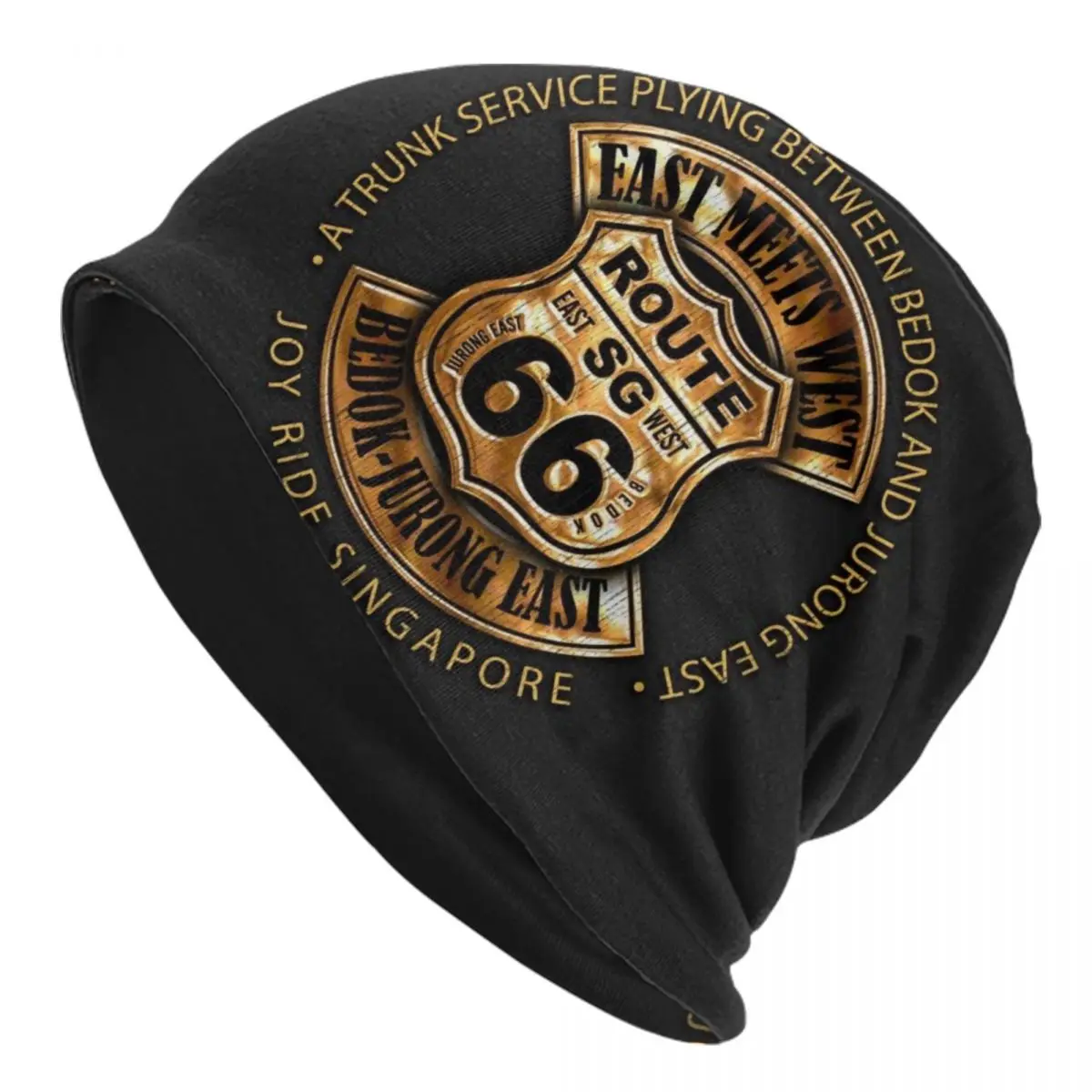 Custom Route 66 Biker Motorcycle Cruise America\'s Highway Beanie Cap Bonnet Femme Knitted Hats Outdoor Skullies Beanies Caps