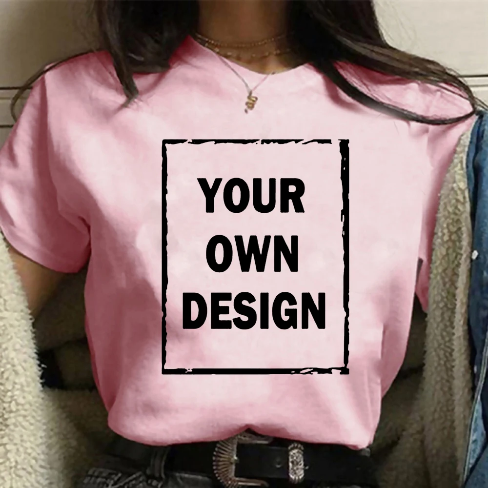 Custom Women Men Customised Printed Short Sleeve Your Logo Photo Brand Text Tee Personalize Graphic Clothing