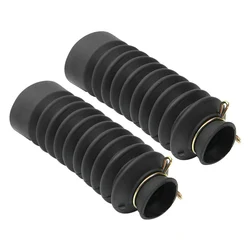 2Pcs Motorcycle Front Fork Dust Proof Sleeve Protector Damping Rubber Shock Absorber Dust Cover Gaiters Gators Boots Universal