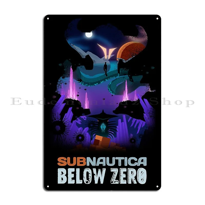 Subnautica Below Zero Poster Metal Plaque Poster Cinema Designer Cinema Pub Mural Club Tin Sign Poster