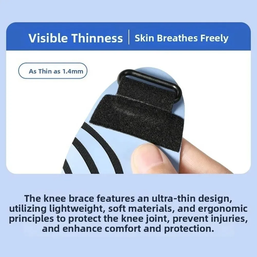 Cinto patelar ajustável respirável, absorção de choque, protetor de joelho de nylon, silicone, elastano, corrida