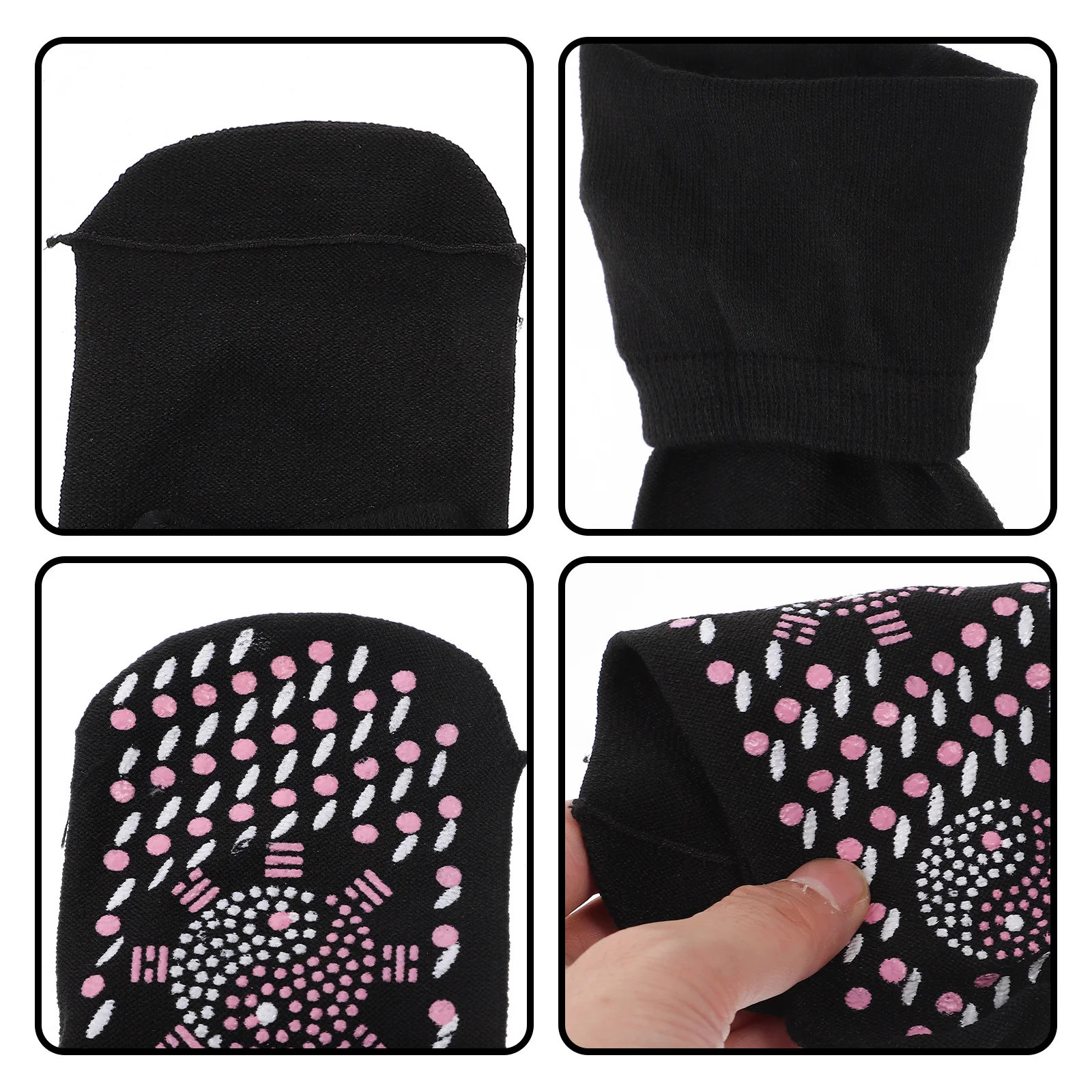 

4 пары самонагревающихся носков, дышащие, теплые, удобные хлопковые носки с нескользящей подошвой для йоги, пилатеса, носки для ежедневного использования