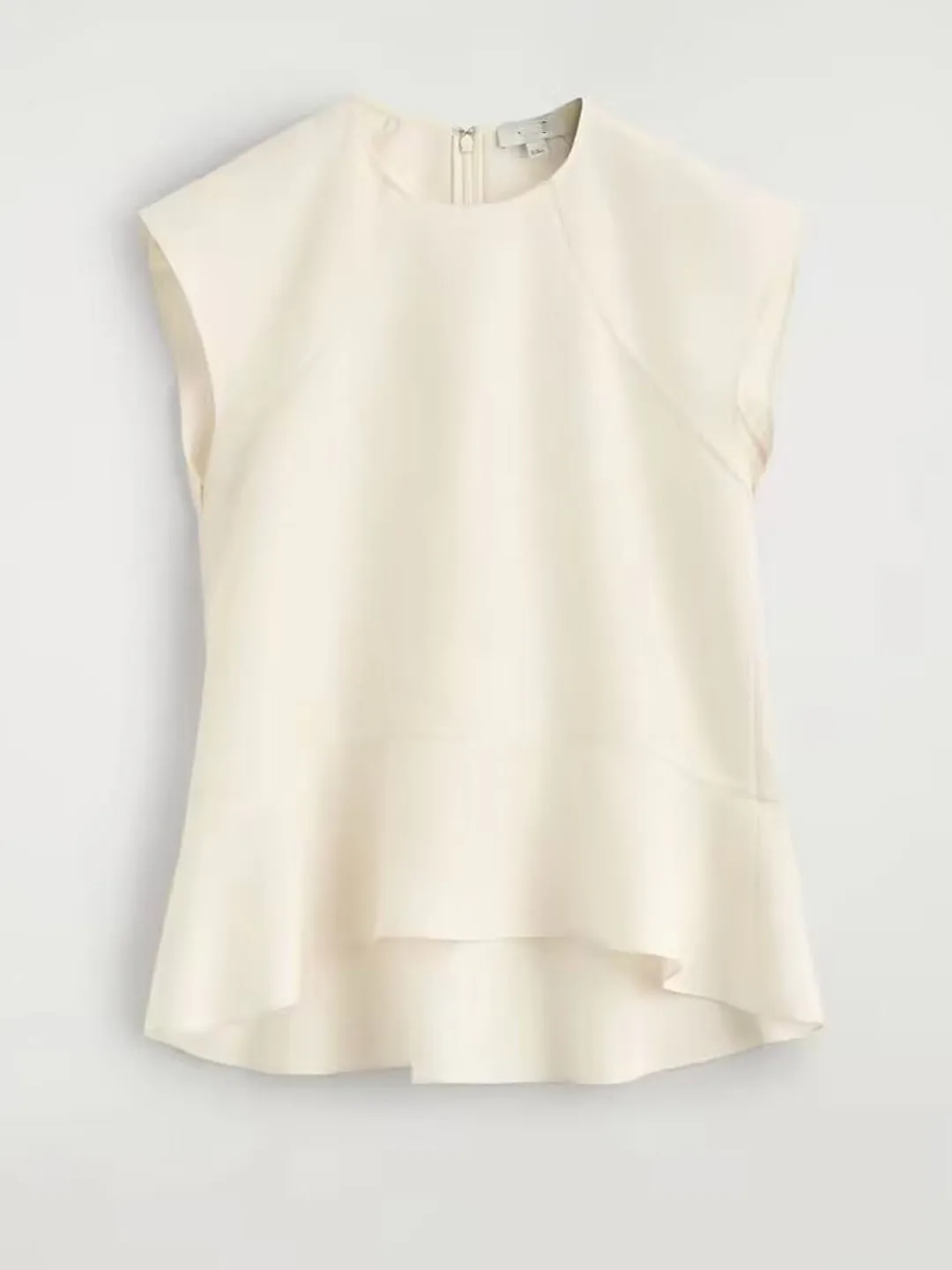 Elegant round Neck Fly Sleeve Blouse Ivory Polyester Fiber Splice Hem Lace Trim Women's Summer New Arrival Shirt Top