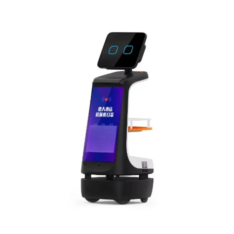 Intelligent voice interaction remote control commercial service robot receives humanoid robot