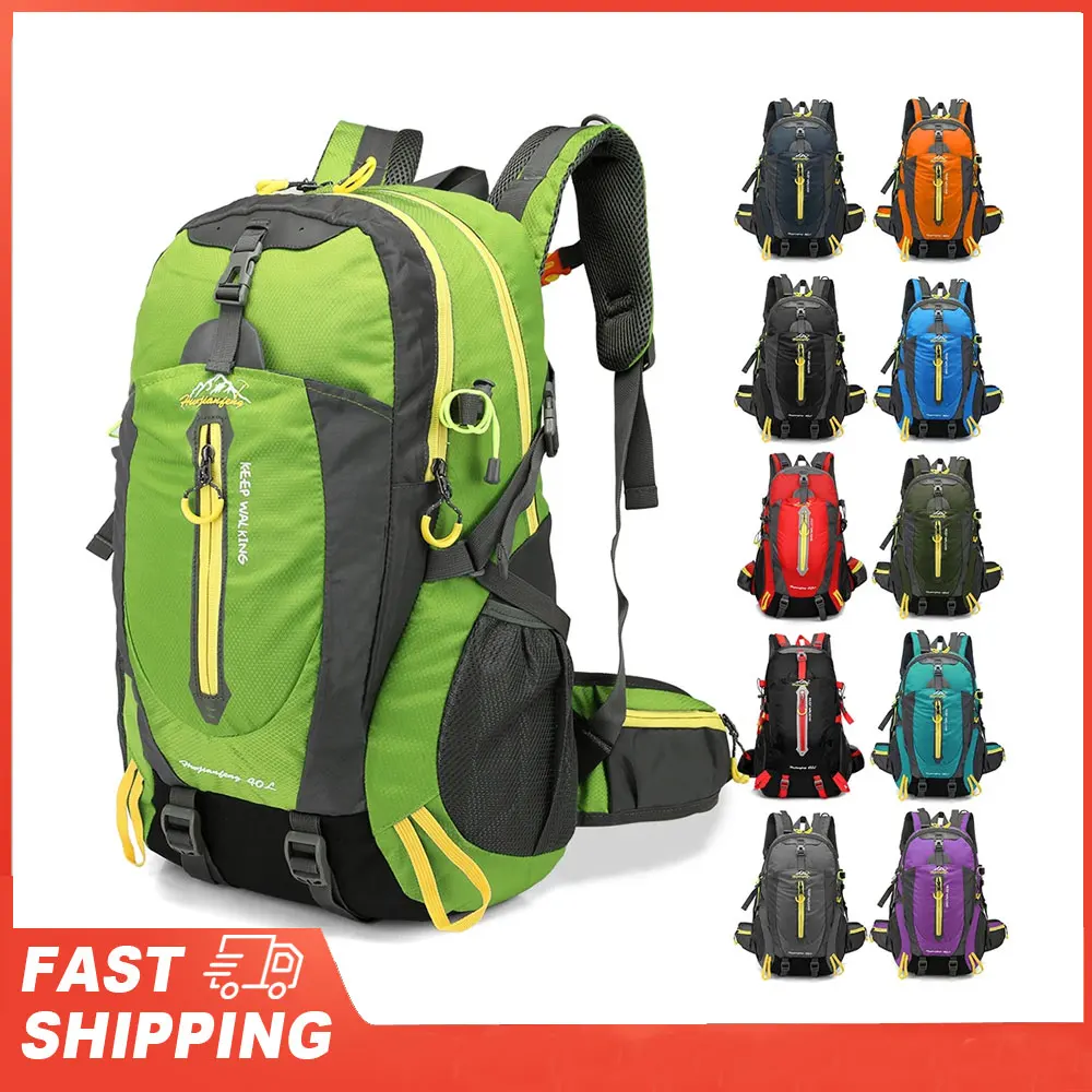 Camp Hike Mochila para computadora portátil Trekking Escalada Mochilas 40L Mochila de viaje resistente al agua para hombres y mujeres