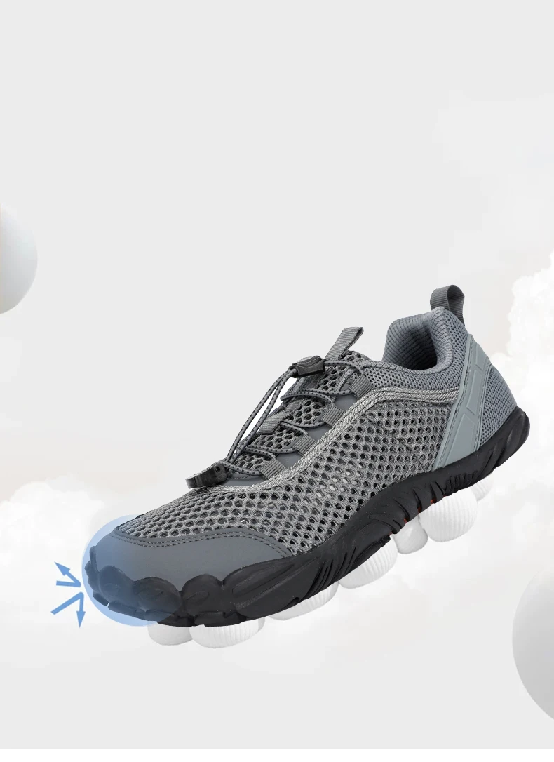 Sommerliche Flusslauf-Schuhe, atmungsaktive, lässige Sportschuhe aus Mesh für Herren, ausgehöhlte Mesh-Outdoor-Bergsteiger- und Wanderschuhe – Detail 9