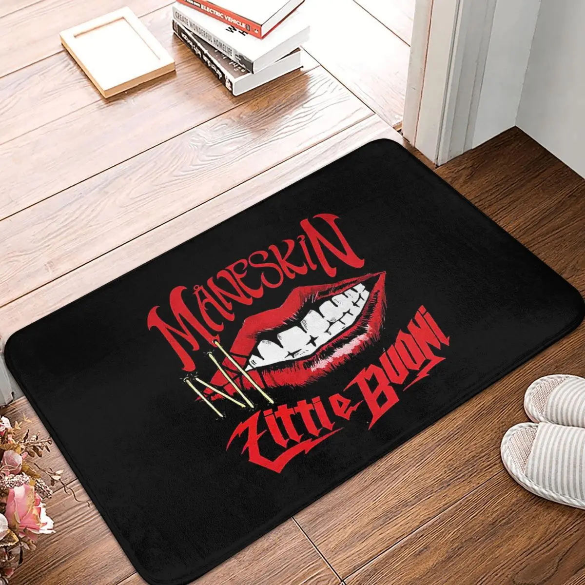 

Коврик для ног Maneskin Rock Band, нескользящий коврик для ванной, Прочный моющийся, для туалета, балкона