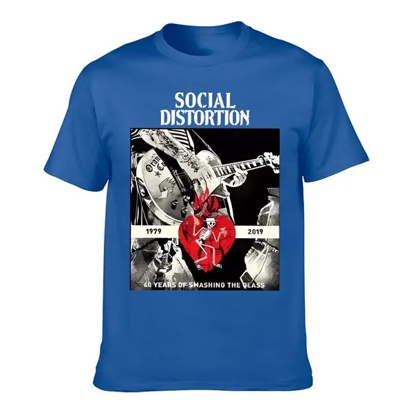 Social Distortion 40 Years Men T-shirt Black Unisex All Size S to 5XL2024 High quality Brand T shirt Casual Printed 100% Cotton