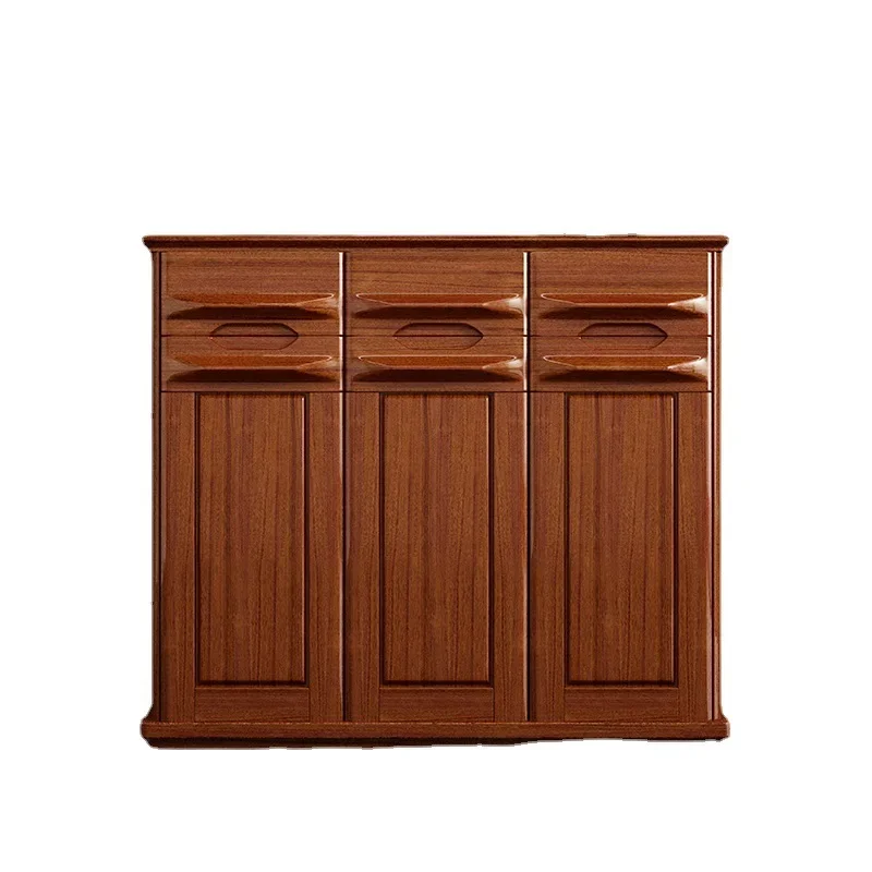 b18 new Chinese walnut home door porch balcony locker modern simple living room shoe cabinet