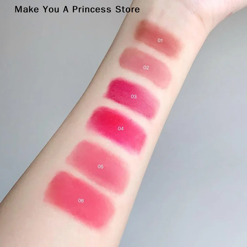 Cappuvini Velvet Matte Mousse Lipstick Moisturizing Canned Lip Mud Mist Solid Lip Gloss Cheek Blush Cream Tint - Cosmetic Lip