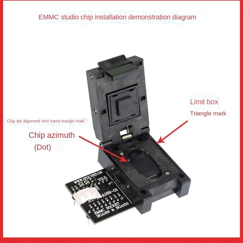 MMC burning seat BGA169 BGA153 bounce seat flip seat RT-BGA169-01 read and write adapter