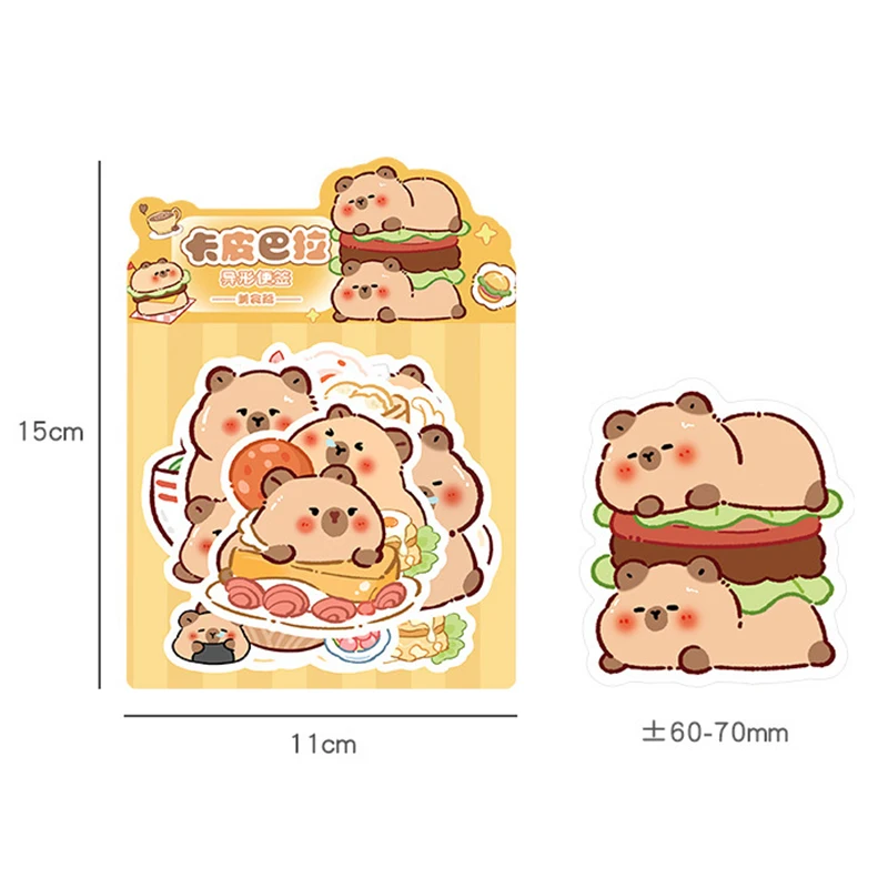 100Sheets Cartoon Capybara Sticky Notes Creative Convenience Book Cute Multifunctional Planner Stickers Stationery Student Gifts