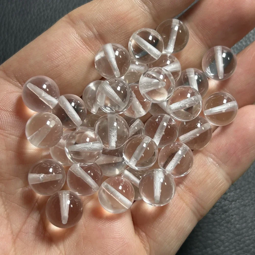 Cuentas de agujero completo para pulsera, corindón sintético, zafiro blanco, rubí rojo, forma redonda, 4mm a 20mm