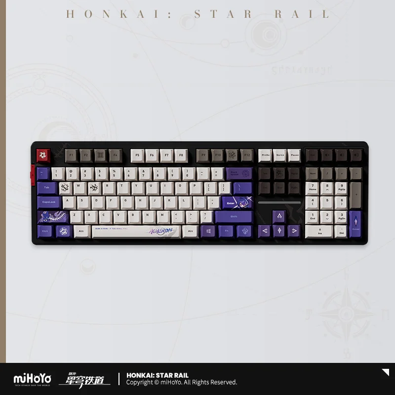 Honkai Star Rail Acheron คีย์บอร์ด Tri โหมด RGB คีย์บอร์ดไร้สายบลูทูธ 108 คีย์ Hot Swap Custom Gamer อุปกรณ์เสริม