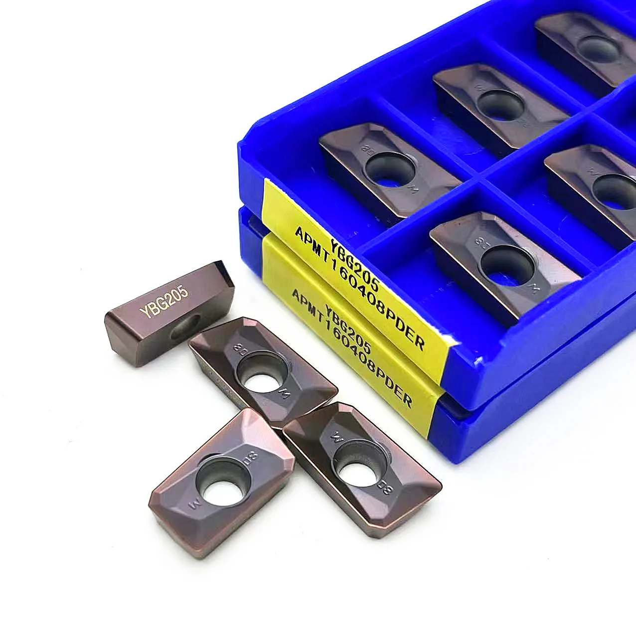 Alta qualità APMT APMT160408 YBG205 APMT160408 YBG205 inserti di fresatura ZCC CT originali inserto di fresatura in metallo duro inserto di tornitura CNC