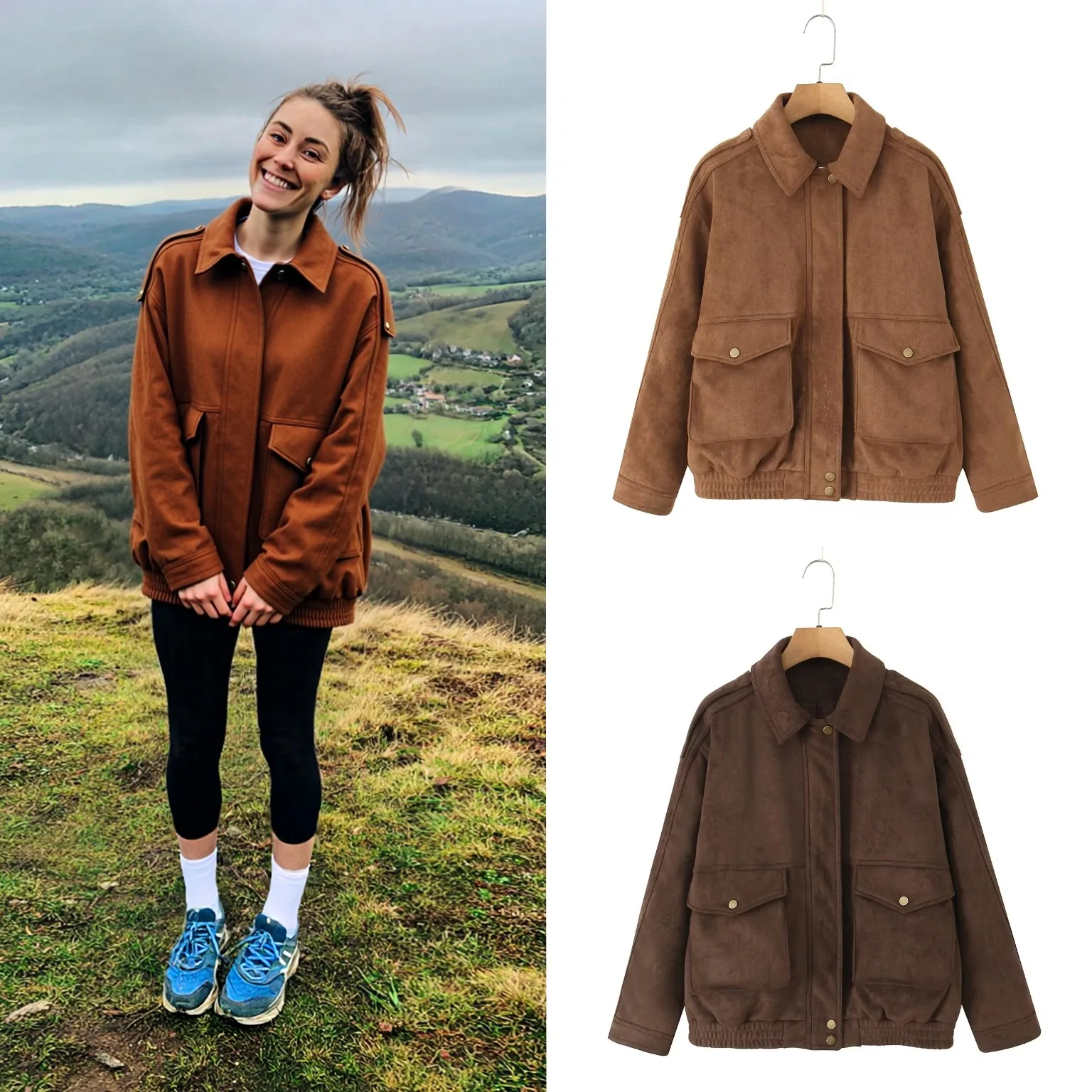 

Осенние куртки-бомберы, женская верхняя одежда, замшевая куртка, женская уличная одежда, праздничные женские пальто на молнии, новые пальто и куртки