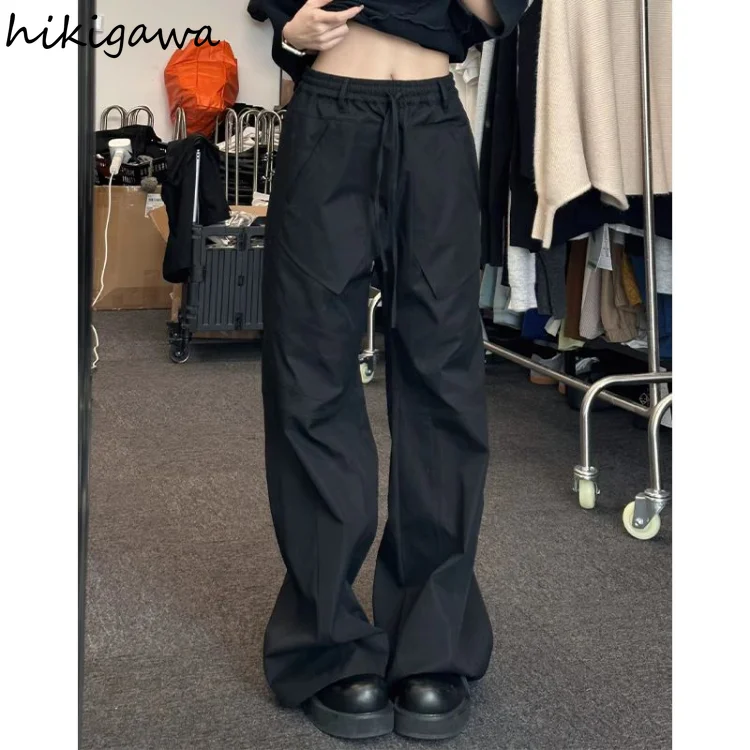 Streetwear Joggers Fashion Wide Leg Pants Women Casual Straight Sweatpants 2023 New Bottoms Harajuku Korean Y2k Pantalon Femme