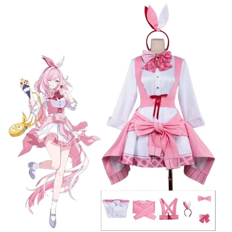 

Game Honkai Impact 3 Elysia Cosplay Costume Coffee Maid Lolita Dress Uniform Suit Women Halloween Anime Party Roleplay Outfit