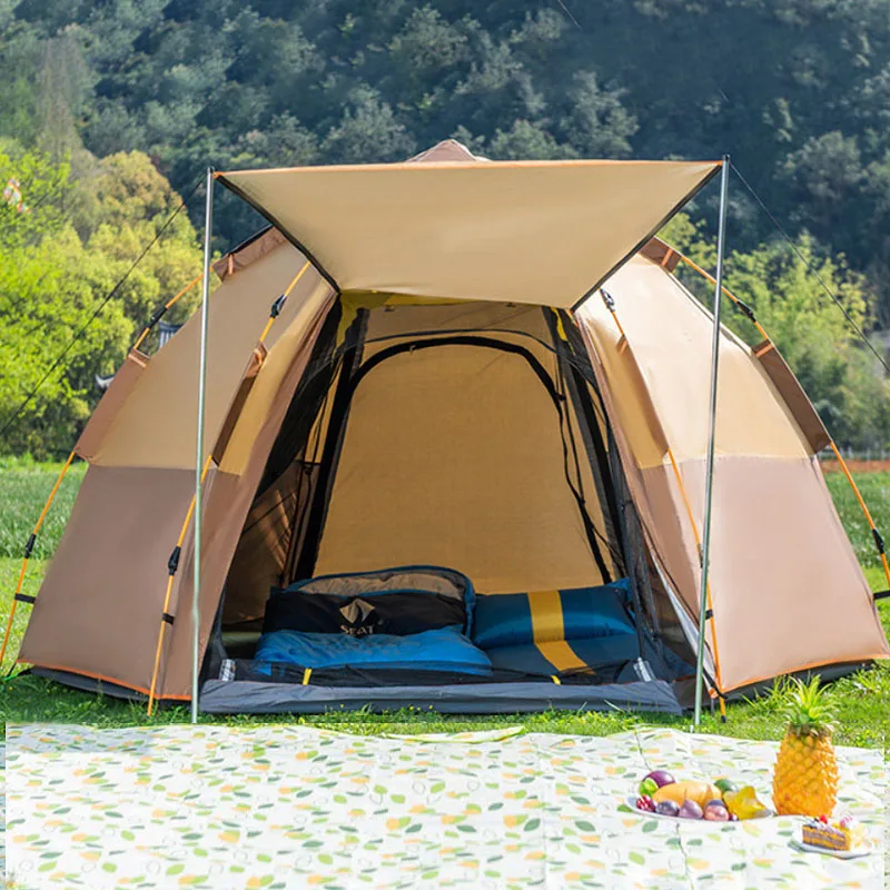 

Tent Outdoor Automatic Tent 5-8 People Hexagonal Rainproof Quick Open Camping Tent Travel Beach Camping Equipment Supplies